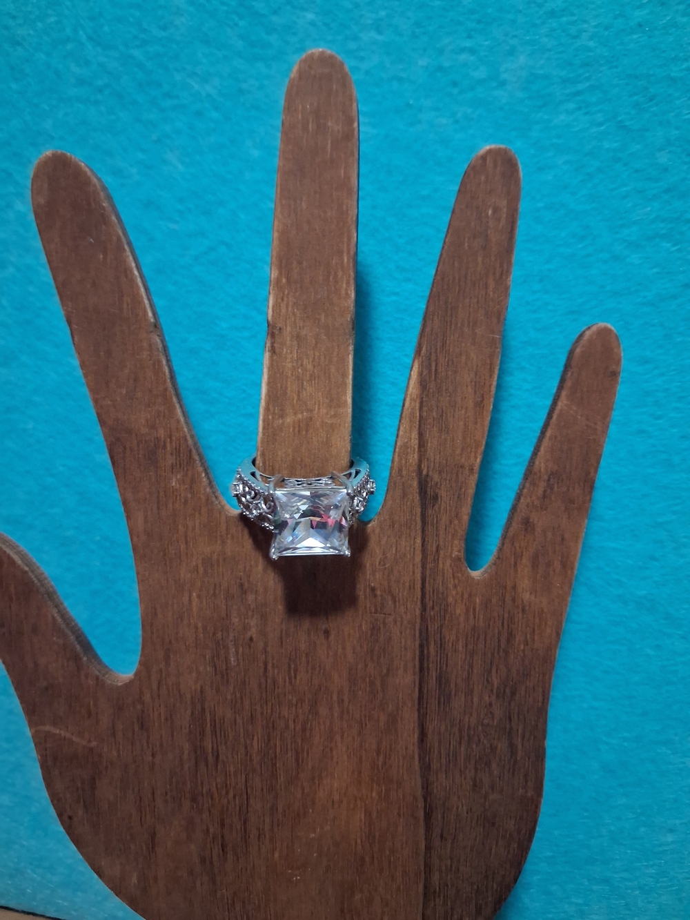 Silver-Tone Clear Stone Statement Ring - Women's Jewelry